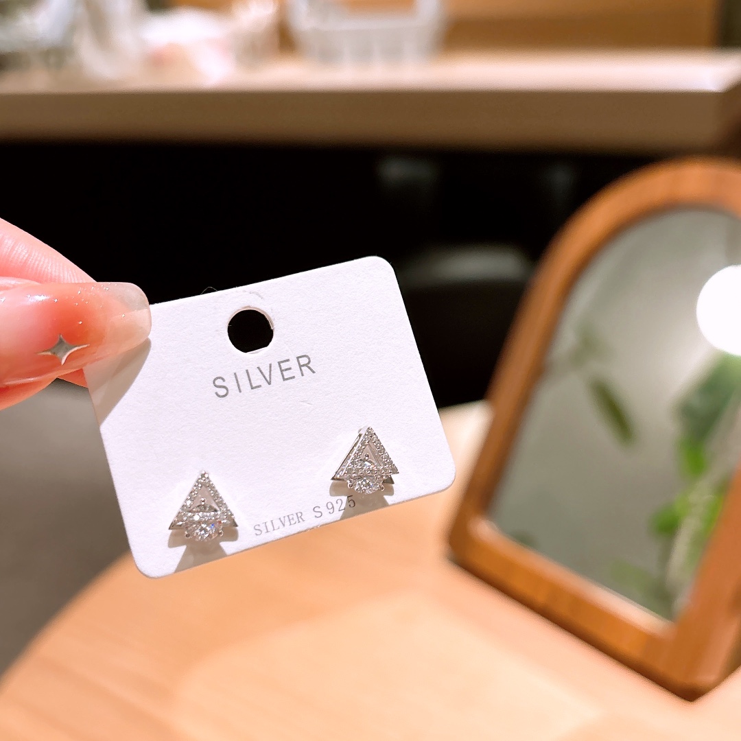 High Polish Silver Earrings Sweet Annual Party Gold