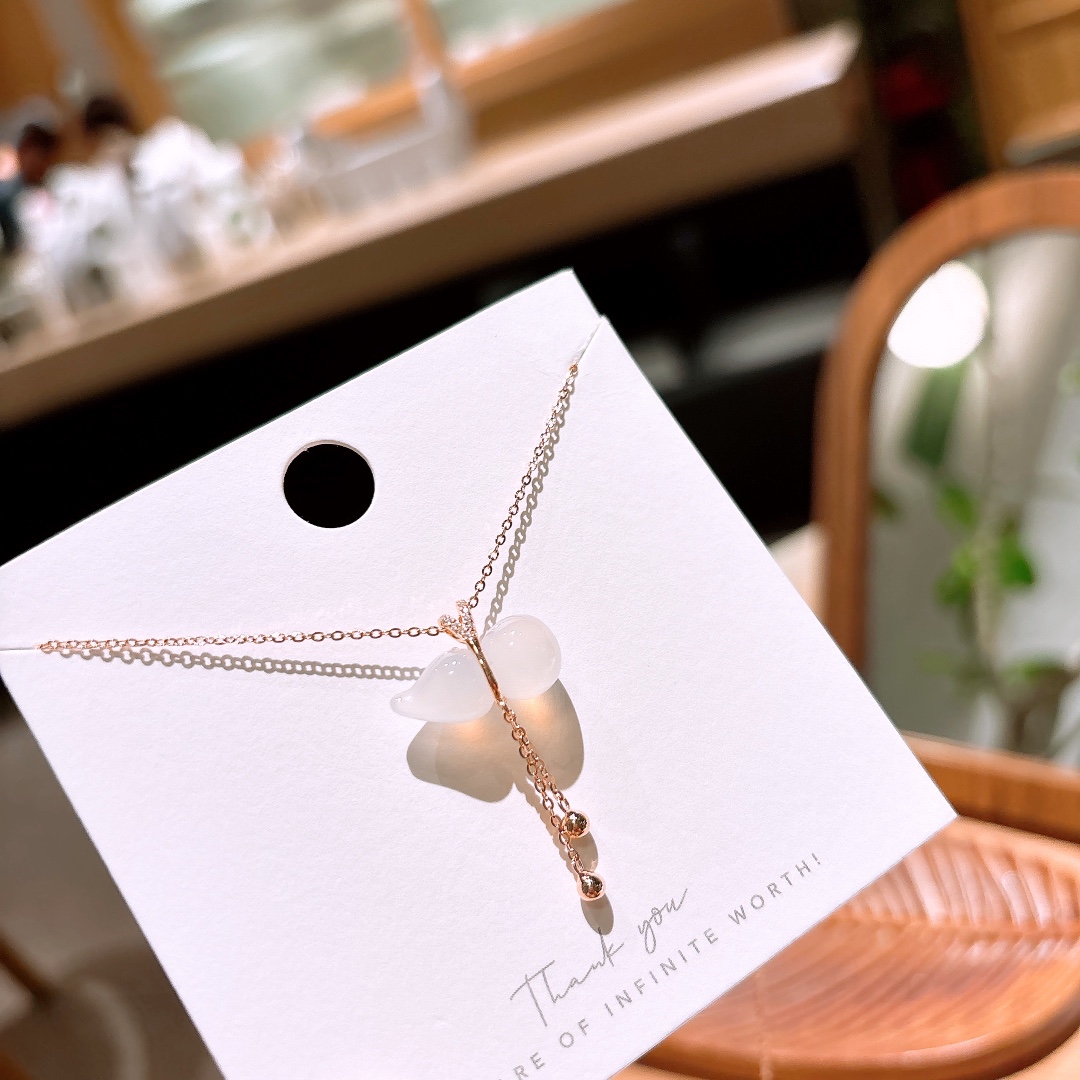 精巧ニッケル無添加銀ネックレスゴールド 母の日