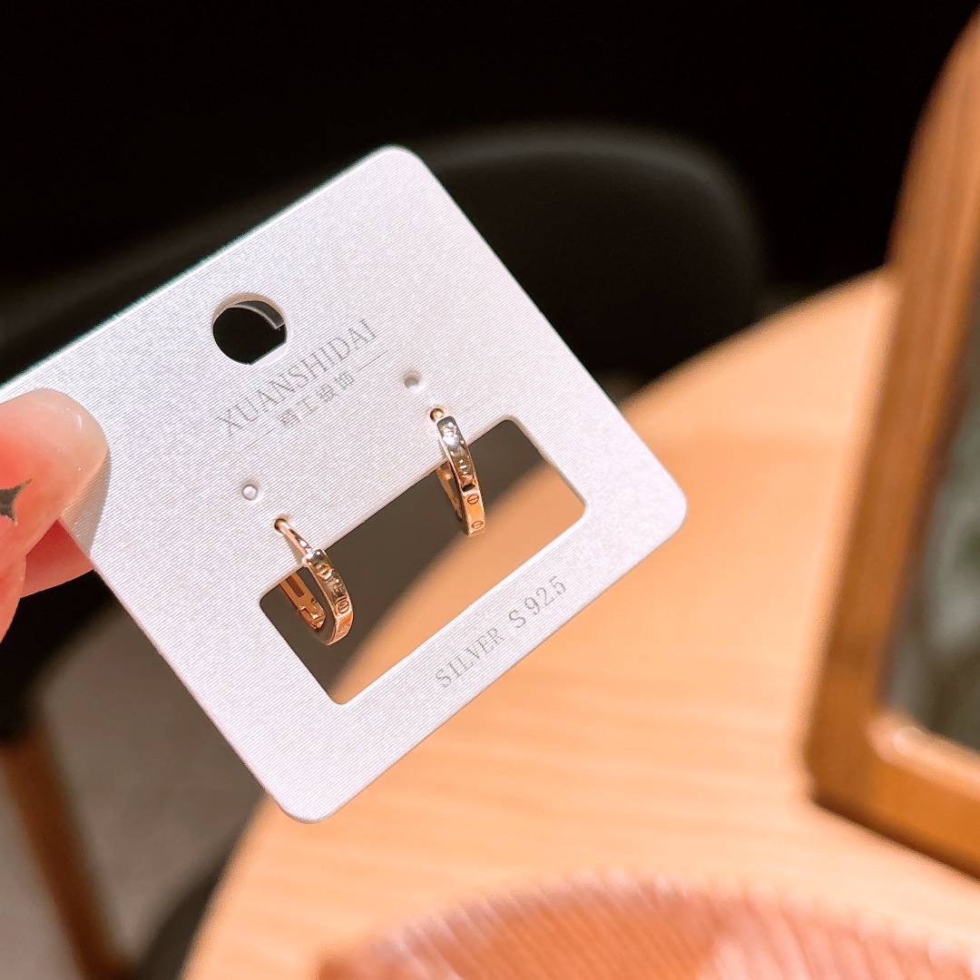 S925 Sterling Silver Ear Cuffs Ultra Minimal Christmas Silver