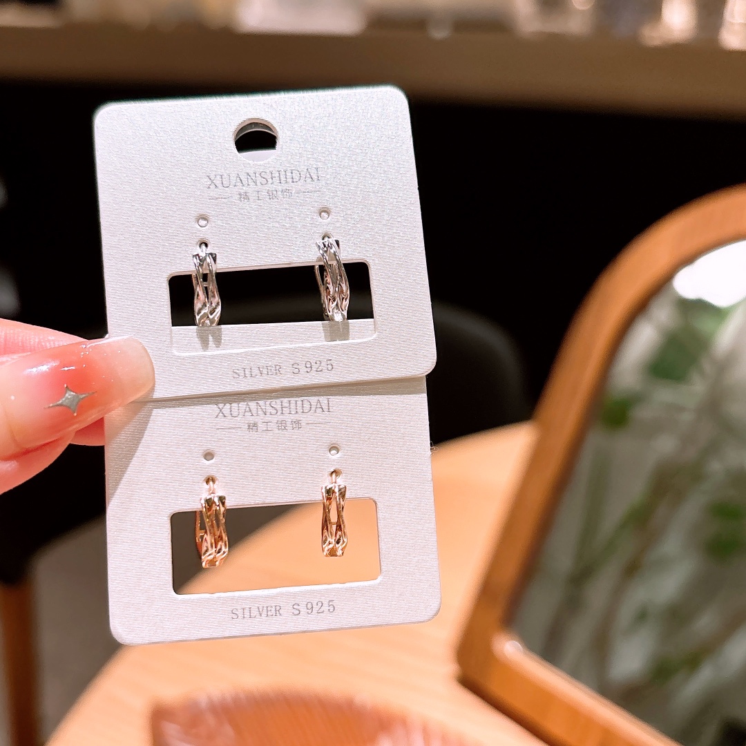 925 Silver Ear Cuffs French Spring Festival Silver