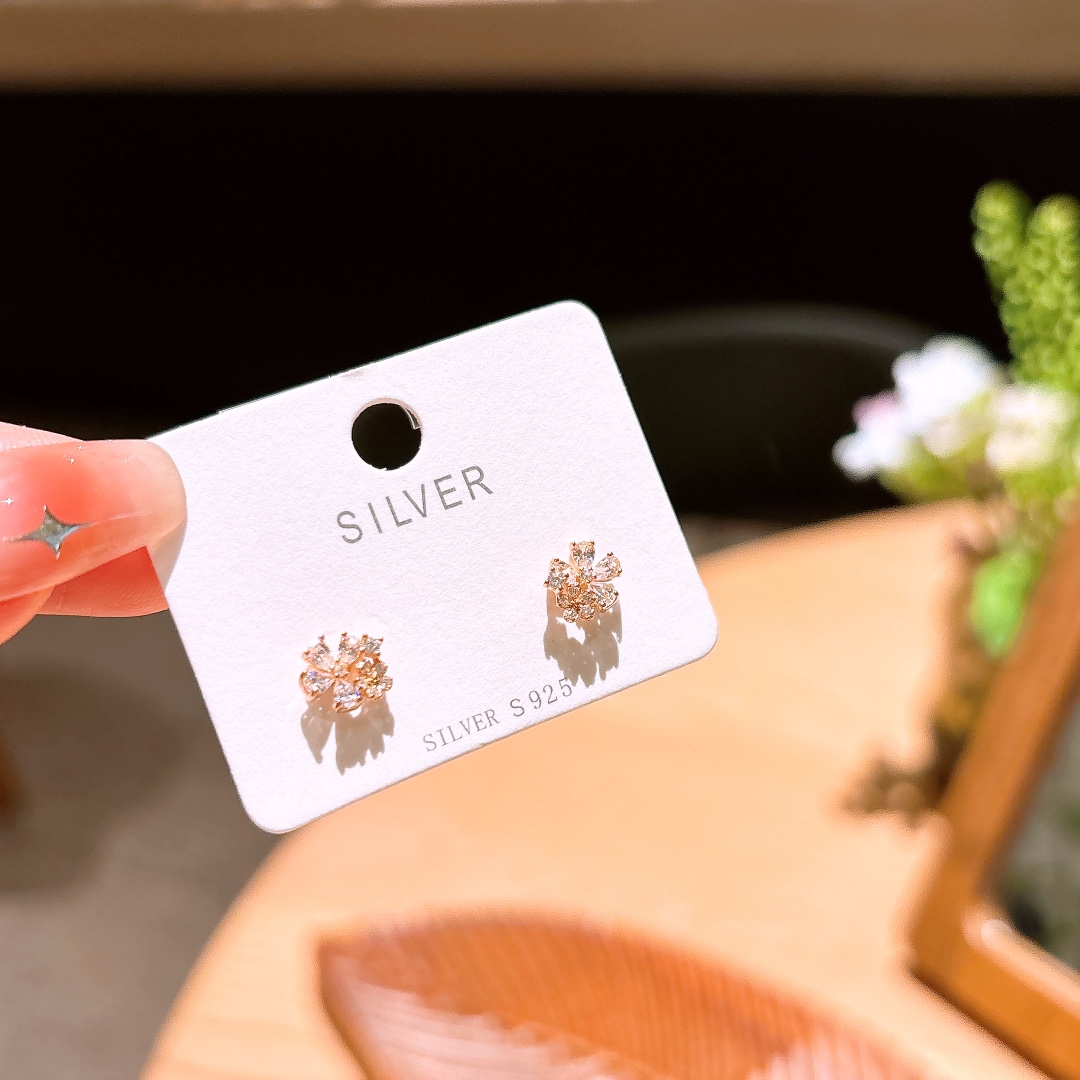 Hypoallergenic Silver Earrings Dainty Wedding Gold