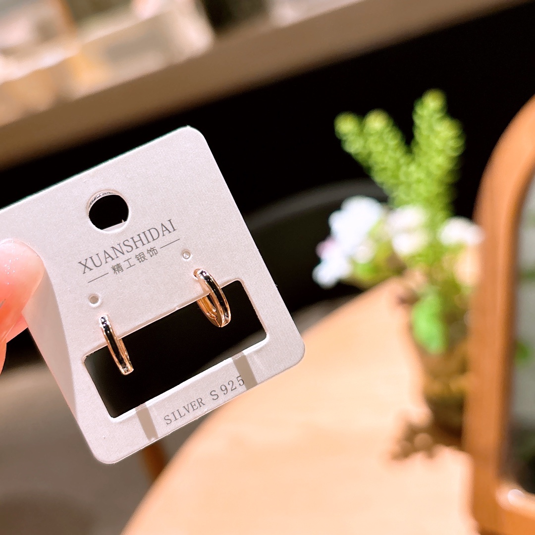 High Polish Silver Ear Cuffs Sweet & Cool Bestie Gift Silver