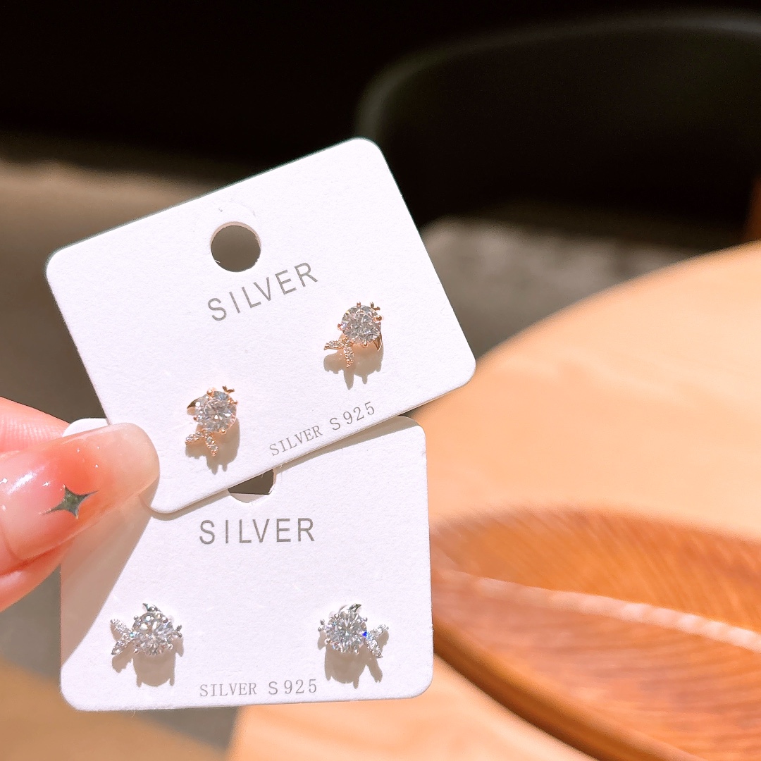 Low Allergy Silver Earrings Pure Father's Day Silver