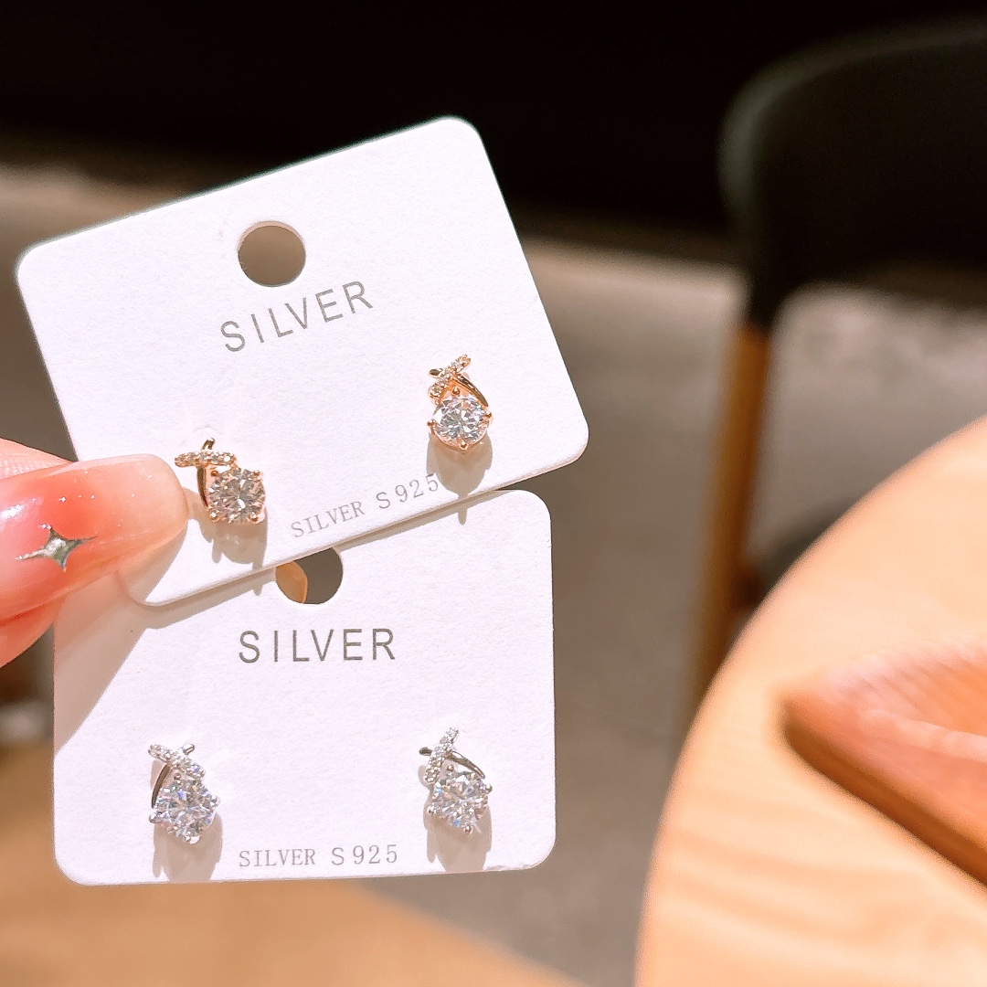 925 Silver Earrings Unique Wedding Favor Gold