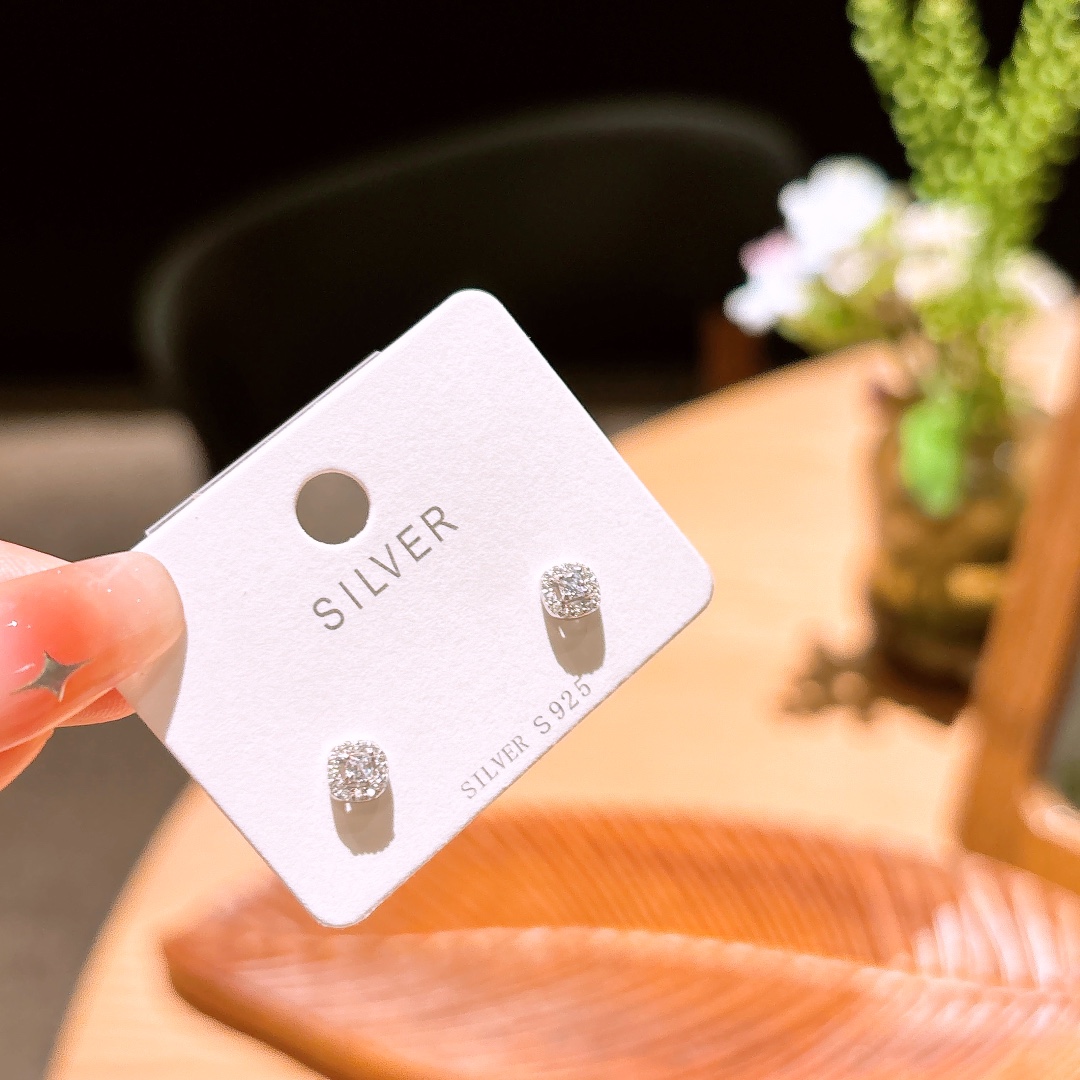 High Polish Silver Earrings Pure Housewarming Silver