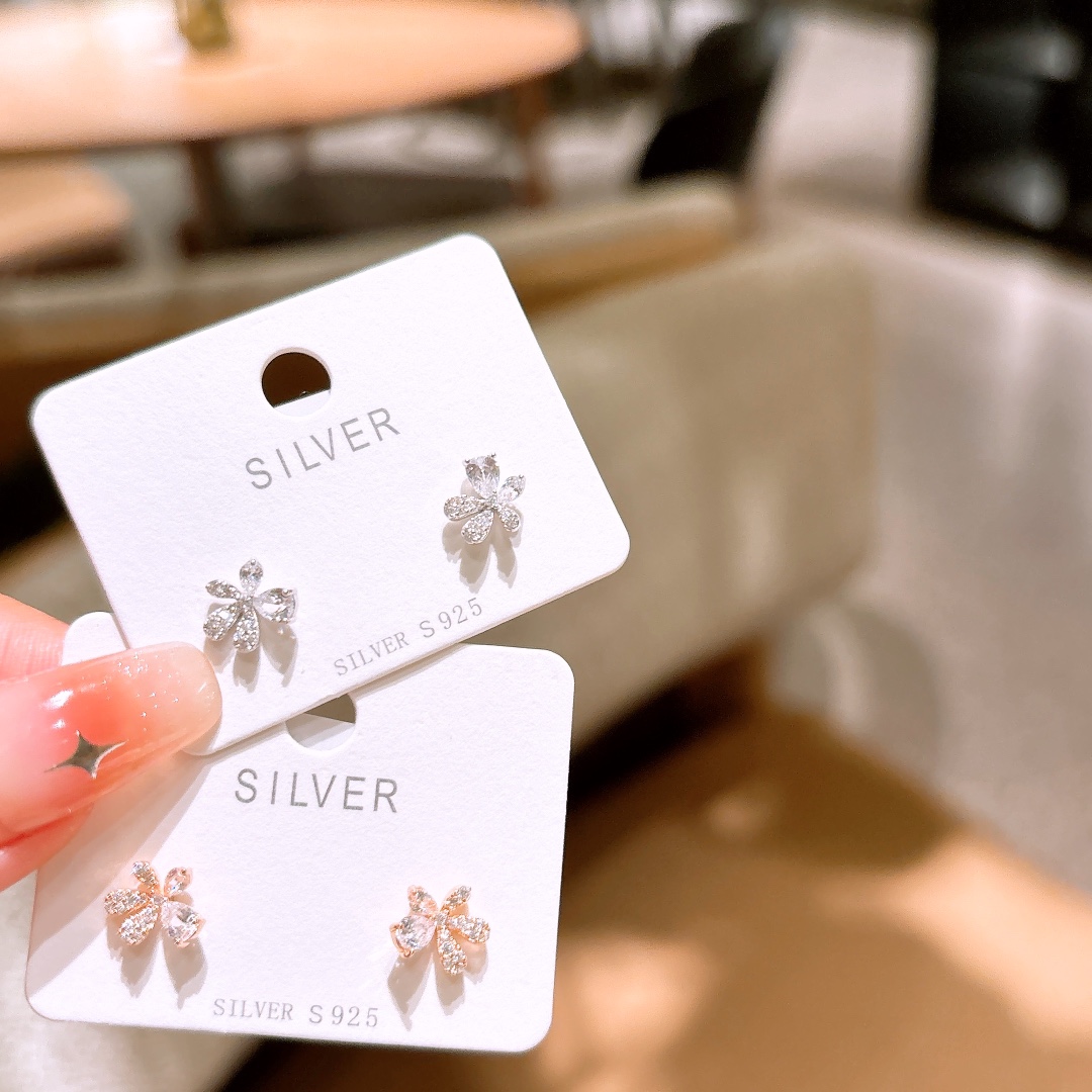 Hypoallergenic Silver Earrings Ultra Minimal Spring Festival Gold