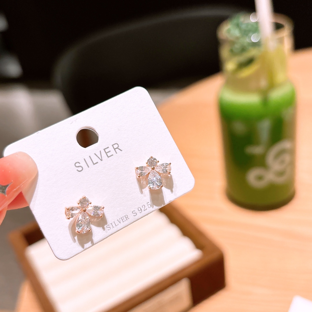 925 Silver Earrings Gentle Travel Gold