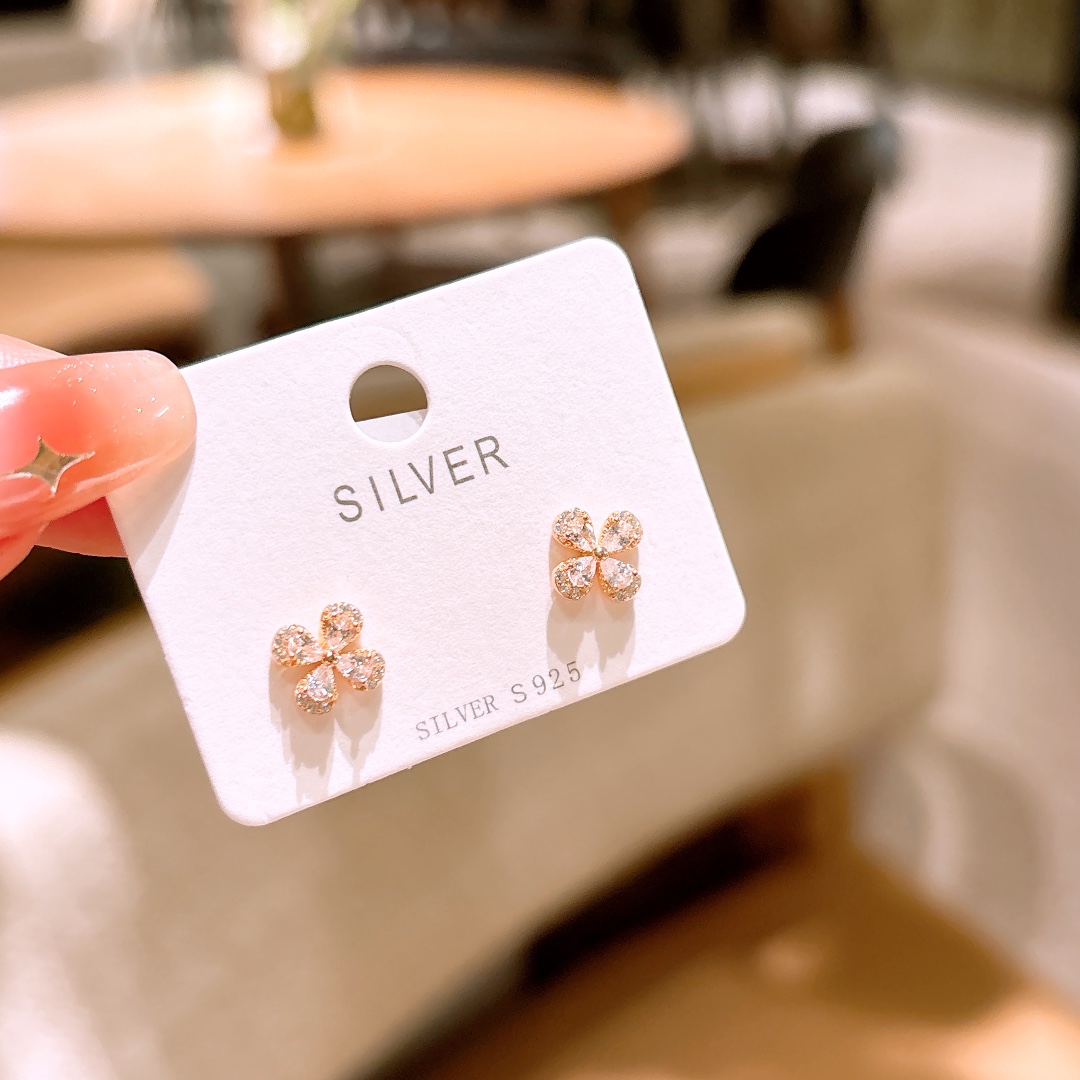 Fine Silver Earrings Unique Proposal Gold