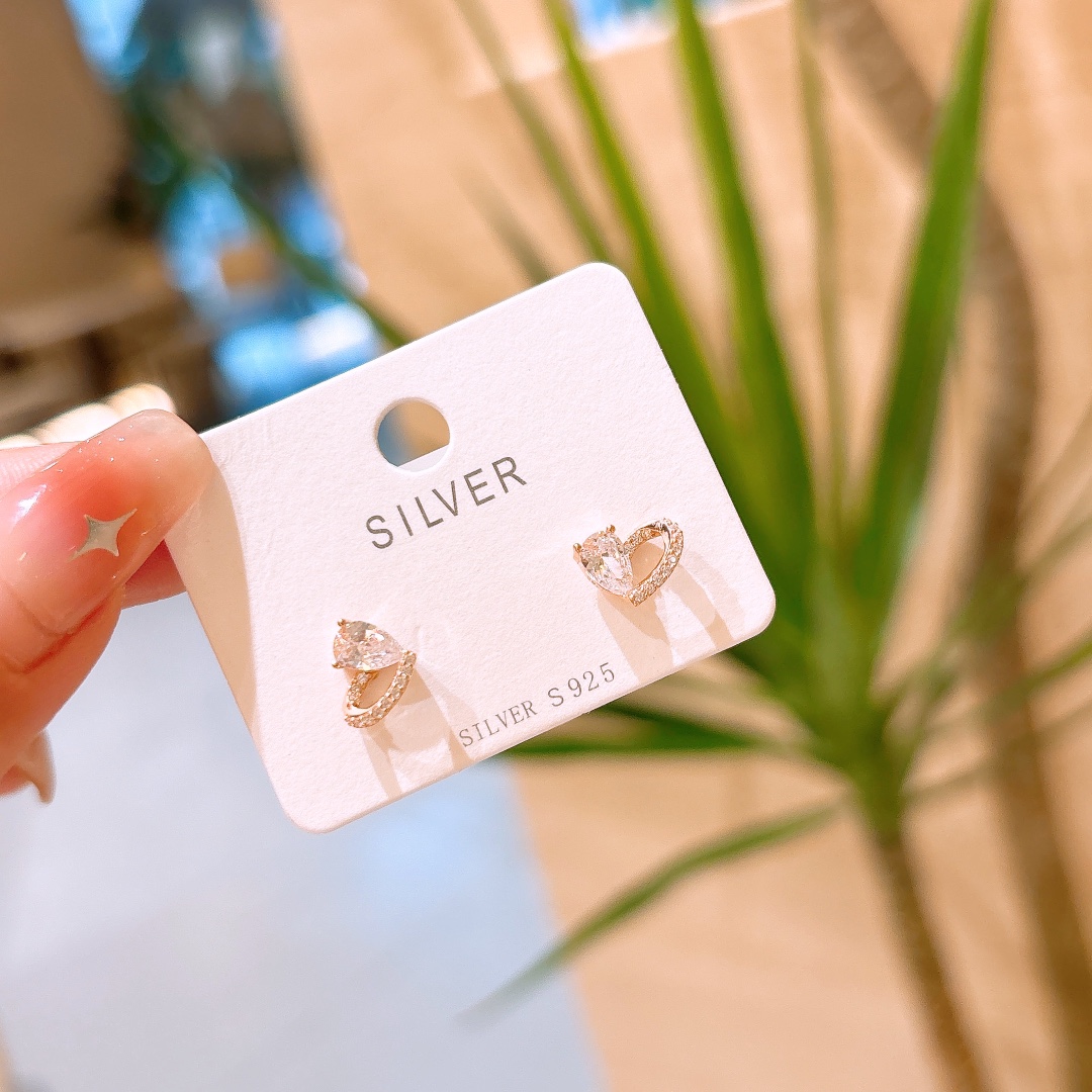 925 Silver Earrings Minimalist Proposal Gold