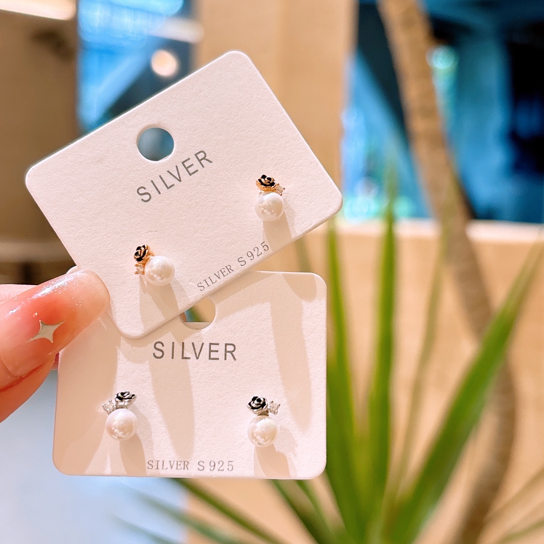 High Polish Silver Earrings French Gift for Her Silver