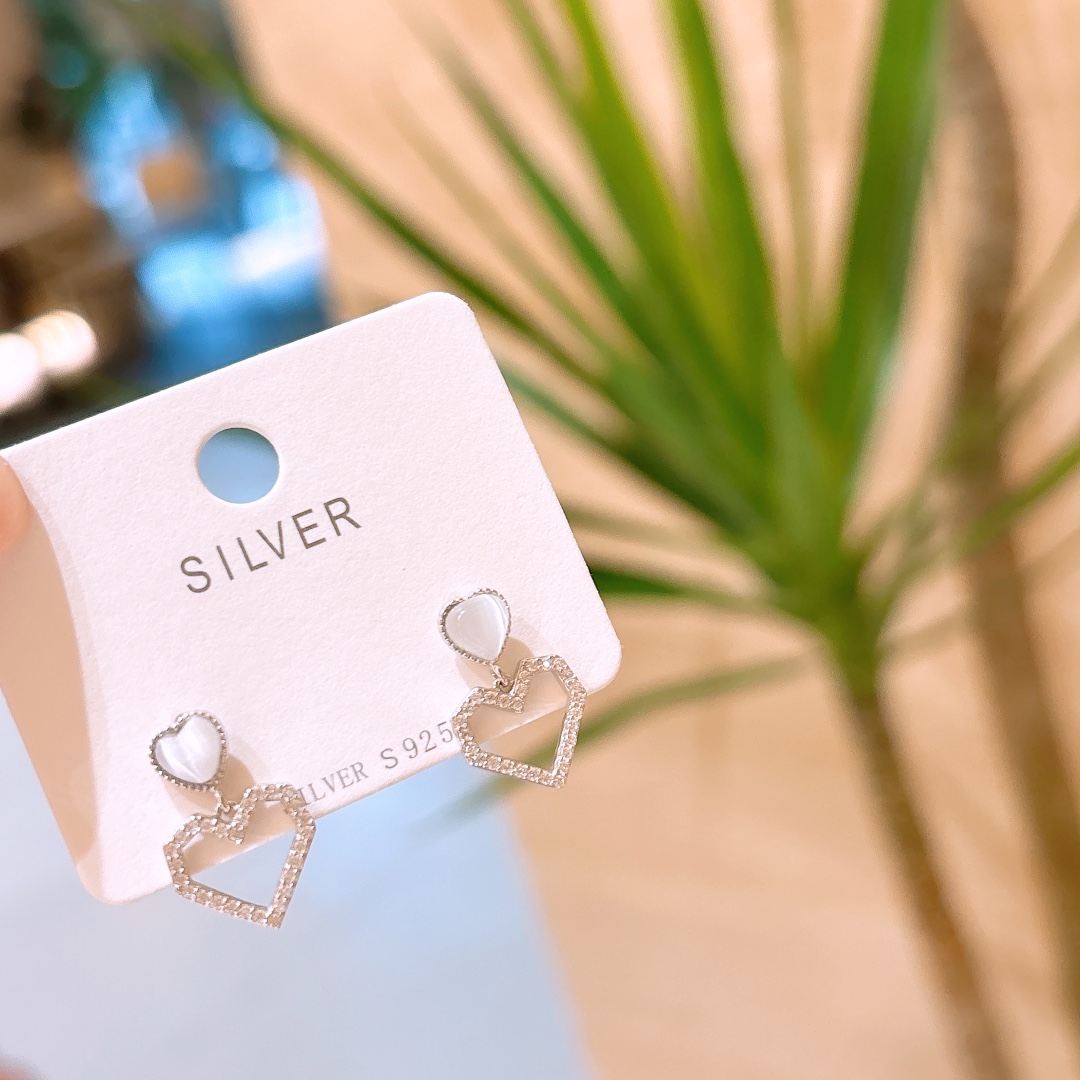 925 Silver Earrings Intellectual Wedding Registration Silver