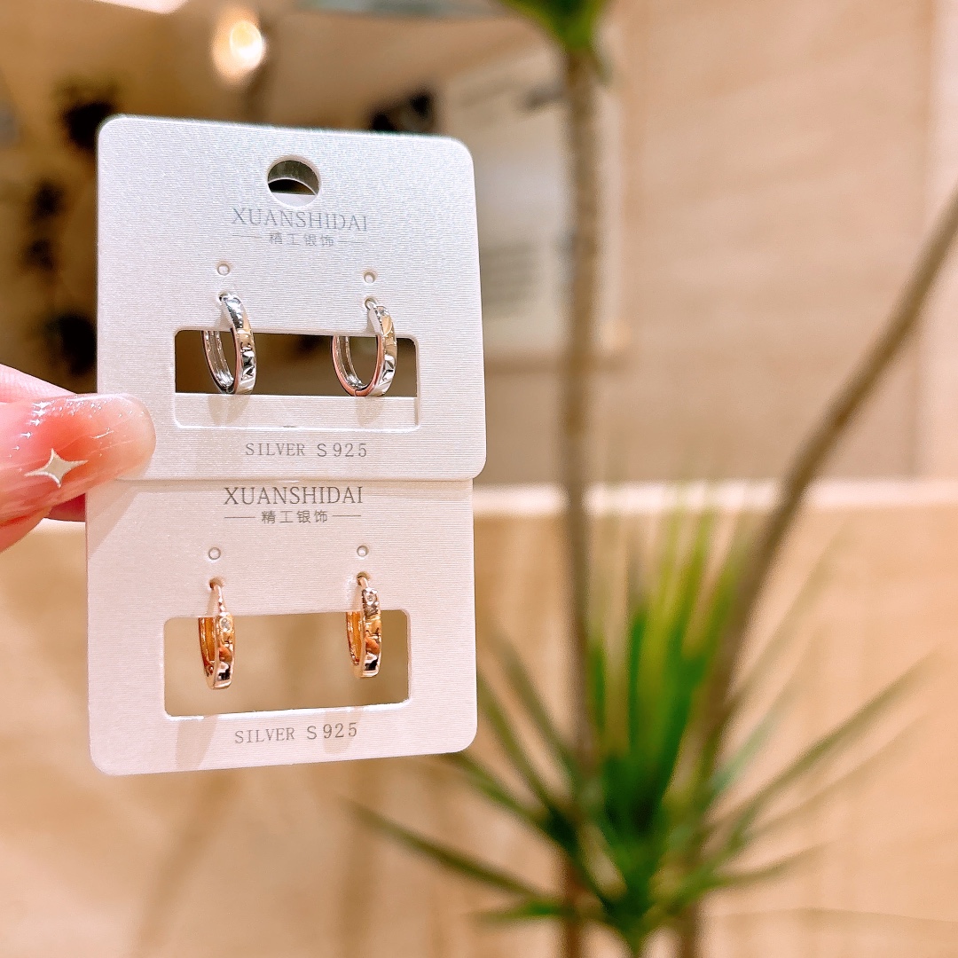 Solid Silver Ear Cuffs Girly Party Silver