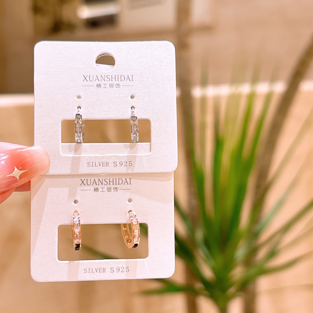 S925 Sterling Silver Ear Cuffs Sweet & Cool Wedding Favor Silver