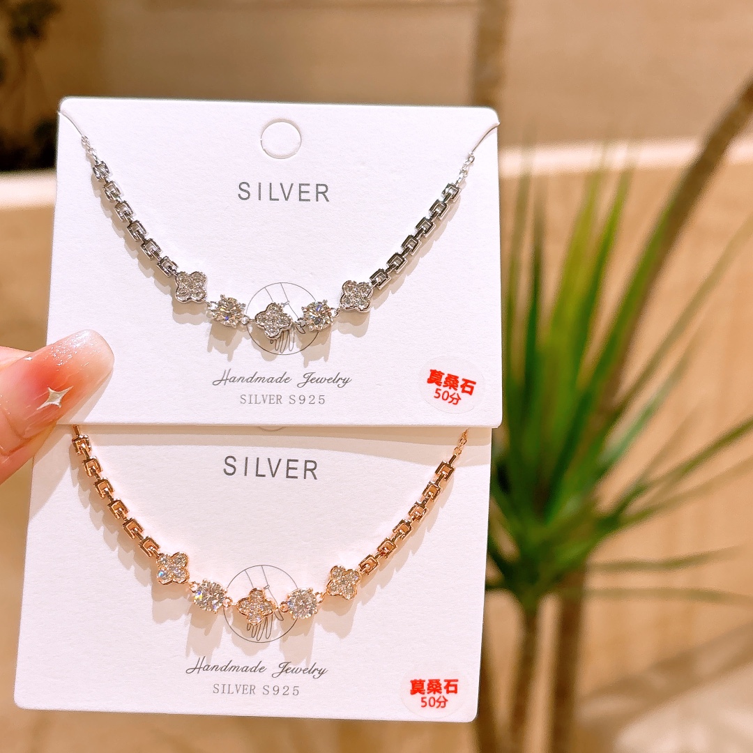 Nickel Free Silver Moissanite Bracelet French Wedding Favor Gold