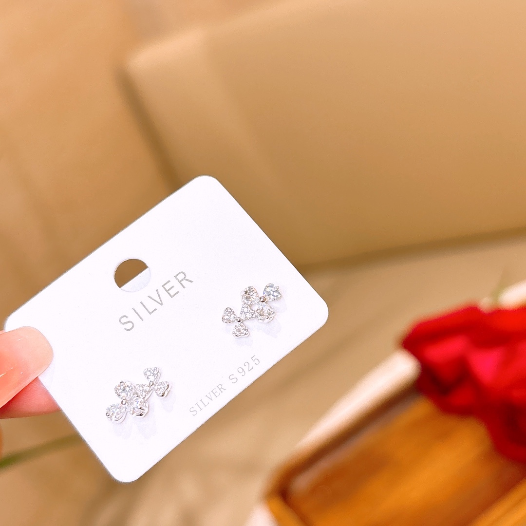 Fine Silver Earrings Lively Valentine's Day Gold