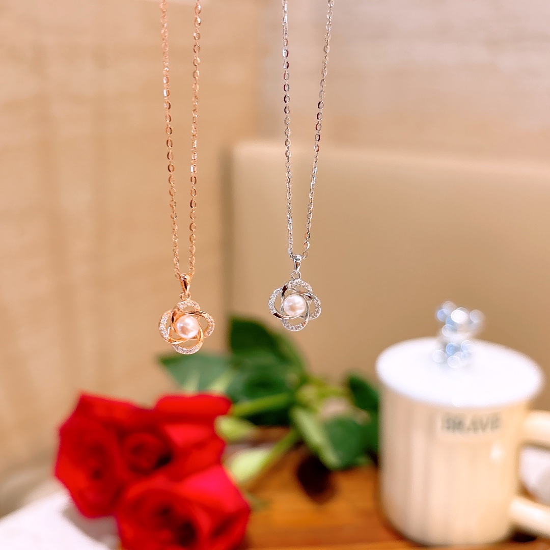 Solid Silver Necklace Light Luxury Everyday Wear Silver