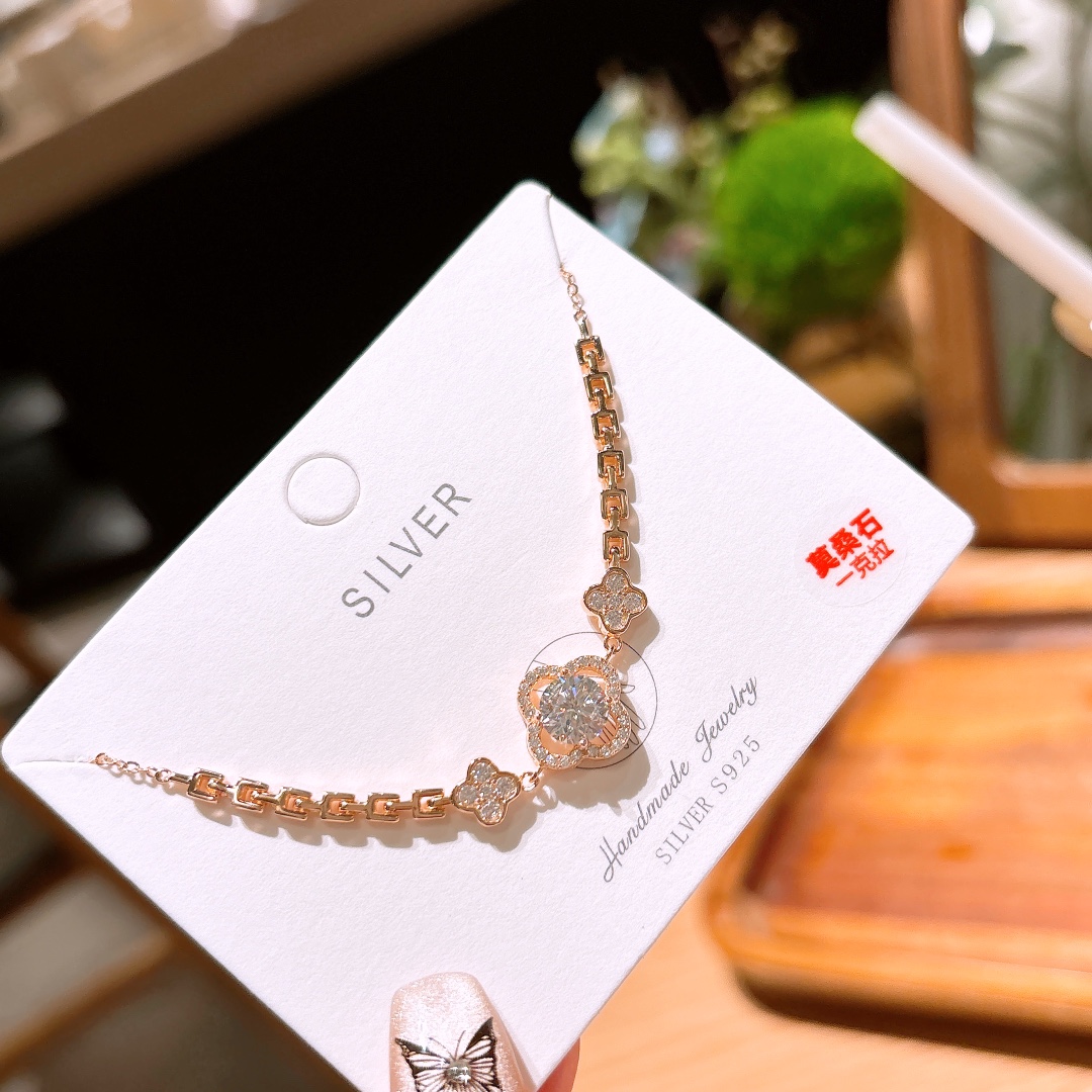 High Polish Silver Moissanite Bracelet Ultra Minimal Office Silver