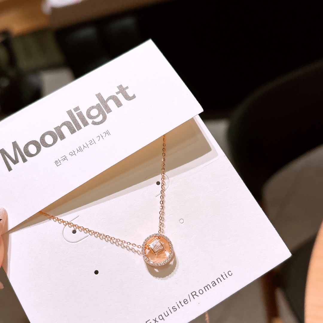 S925 Sterling Silver Necklace Ins Style Anniversary Silver