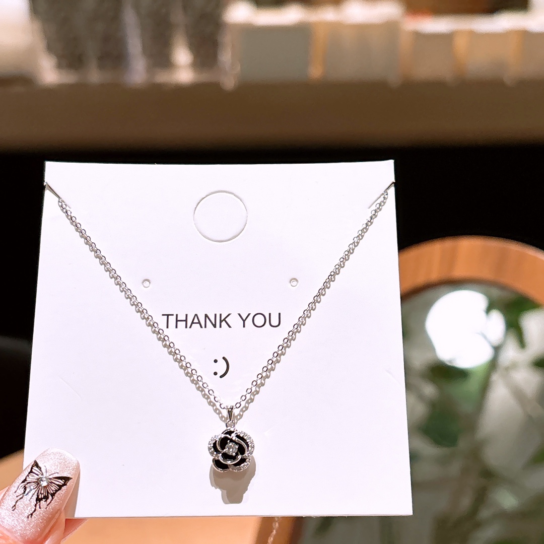 High Polish Silver Necklace Vintage Workplace Silver