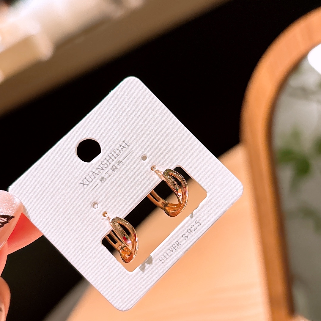 High Polish Silver Ear Cuffs Intellectual Annual Party Gold