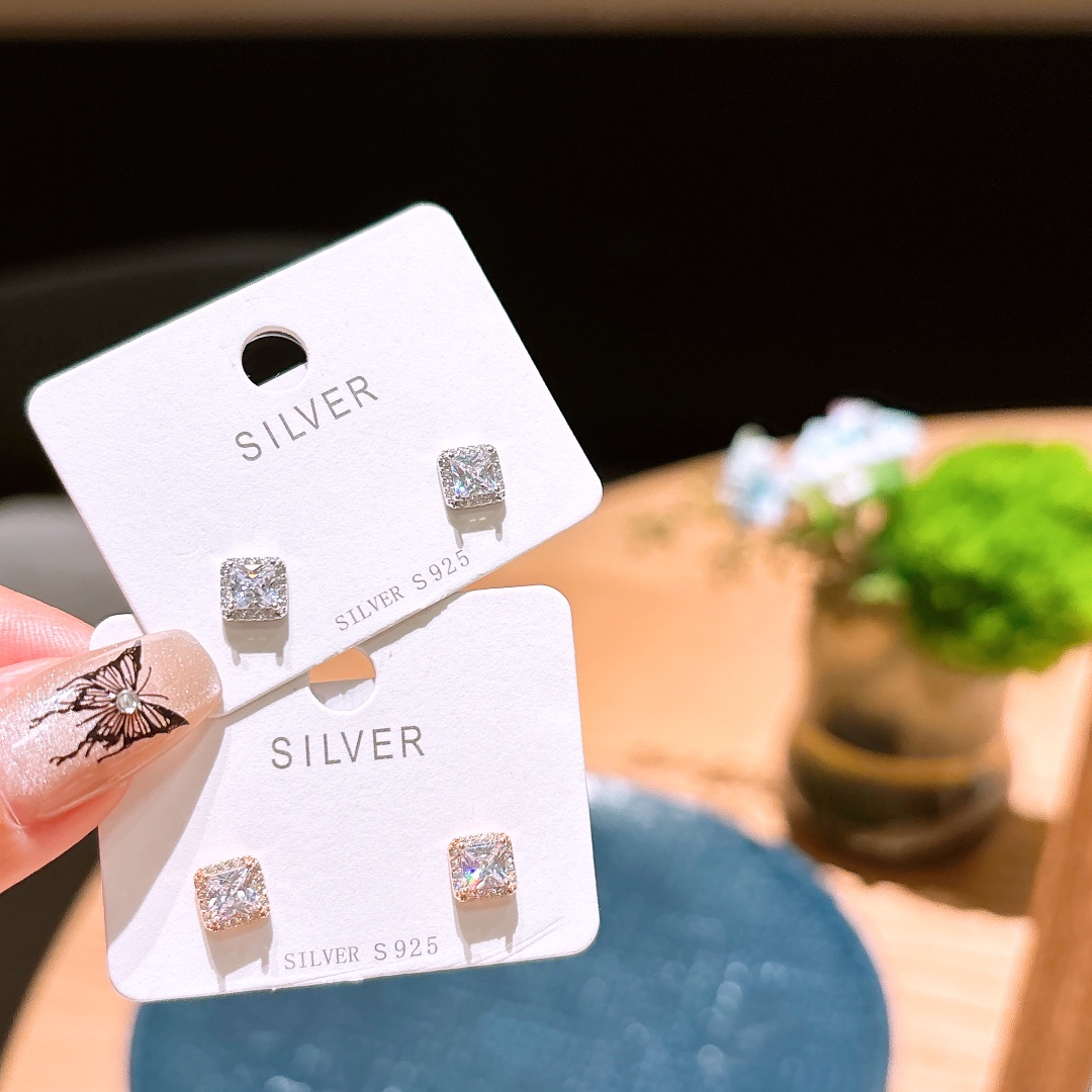 Low Allergy Silver Earrings Chic Graduation Gold