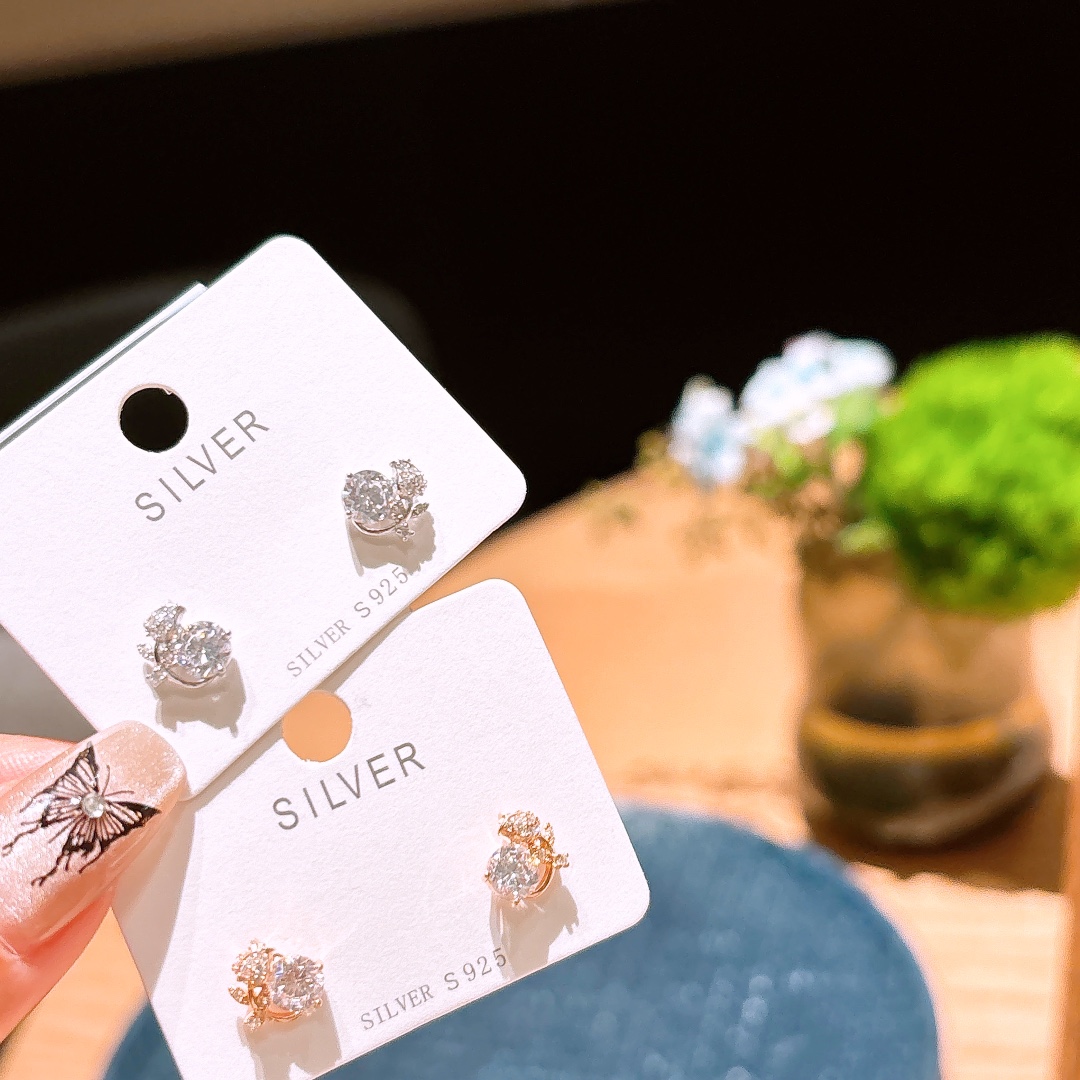 Nickel Free Silver Earrings Lively Valentine's Day Gold