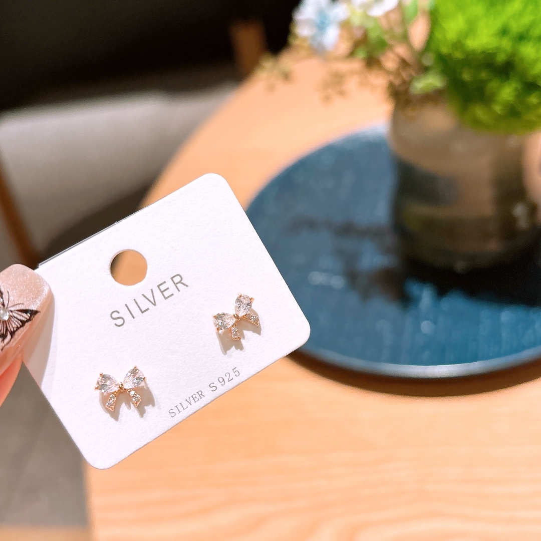 High Polish Silver Earrings Girly Graduation Gold