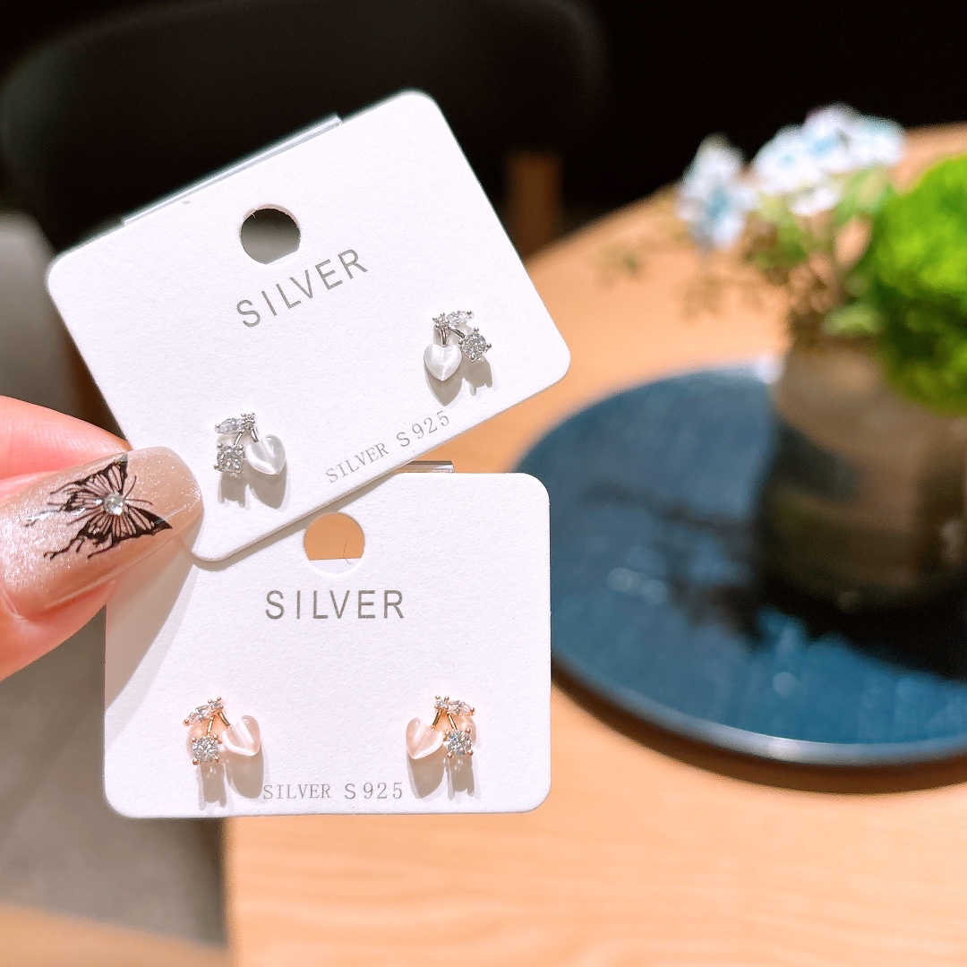 Hypoallergenic Silver Earrings Sweet Wedding Favor Gold