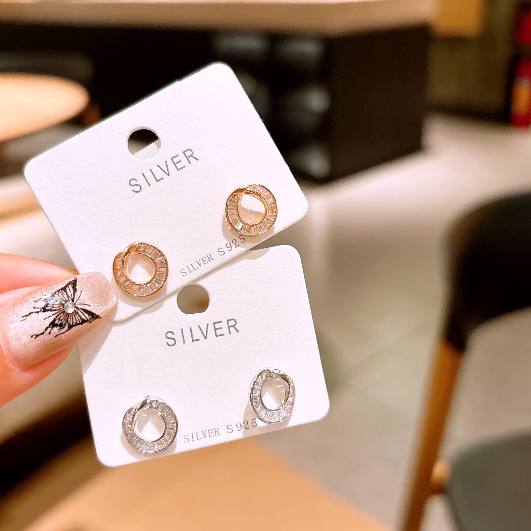 Solid Silver Earrings Lively Self-love Silver