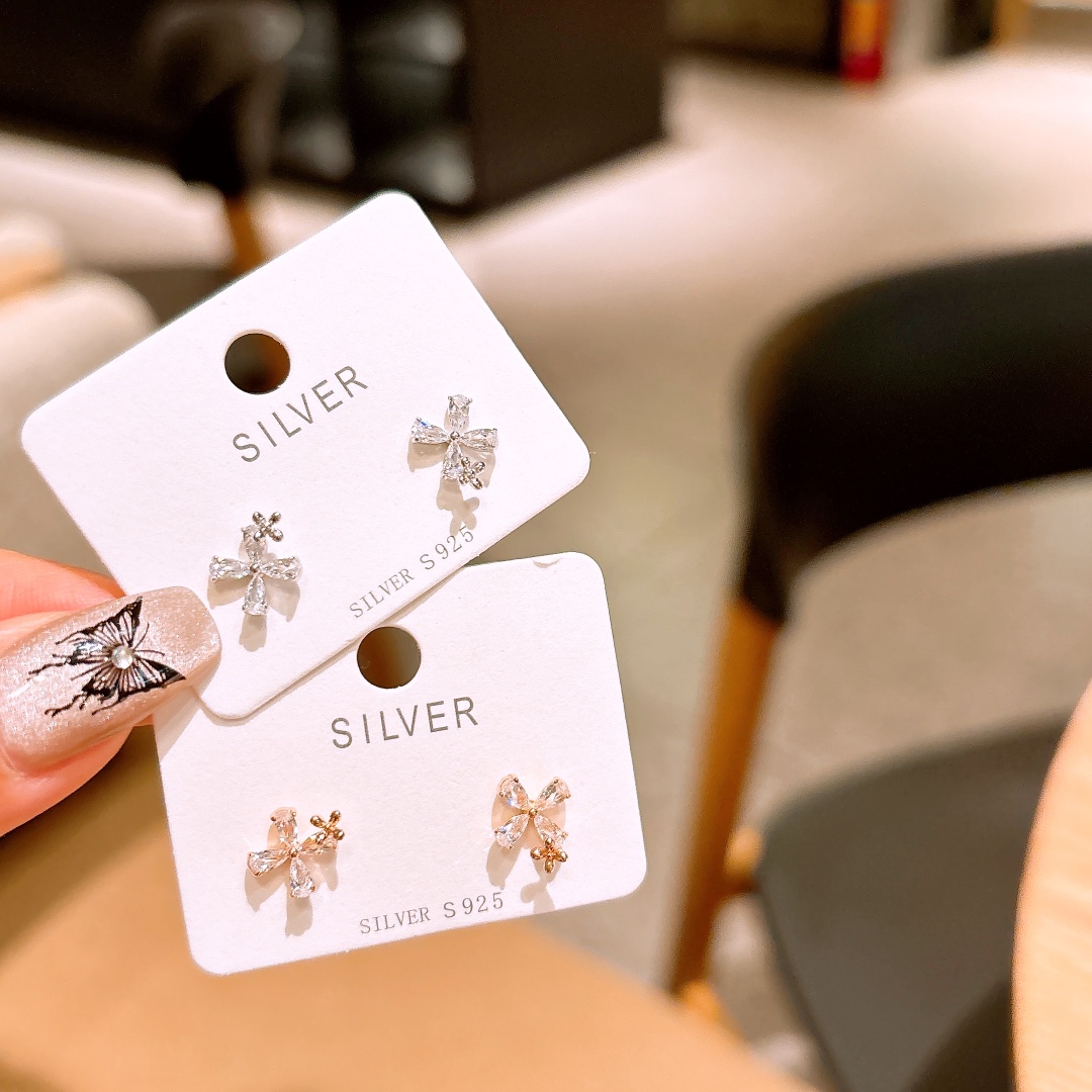 High Polish Silver Earrings French Mother's Day Silver