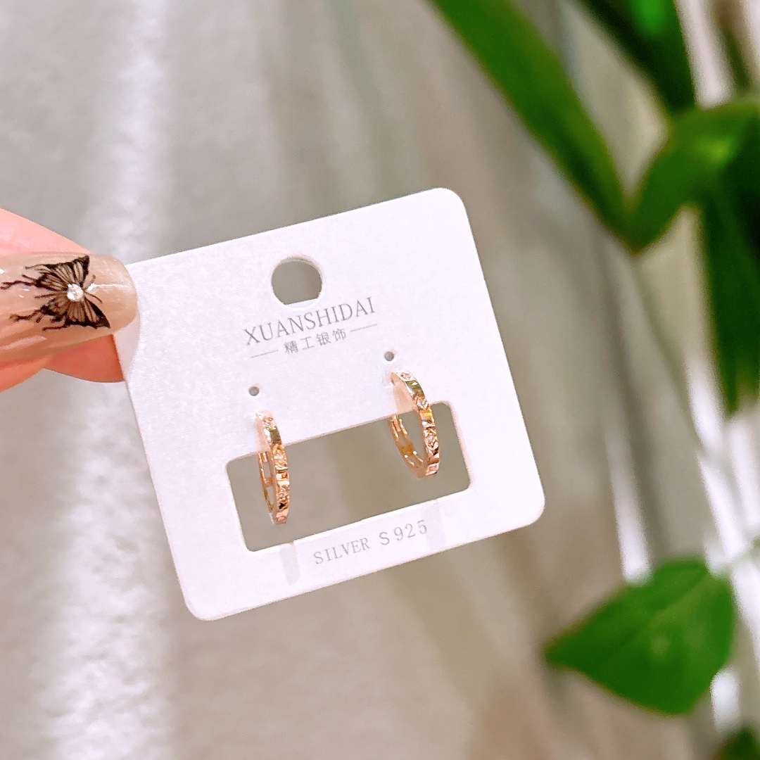 925 Silver Ear Cuffs Ins Style Party Gold