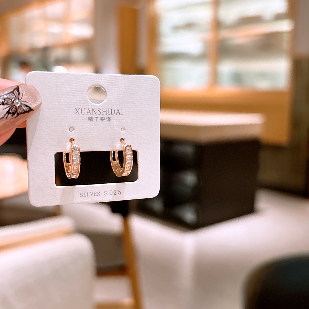 S925 Sterling Silver Ear Cuffs Chic Wedding Favor Silver