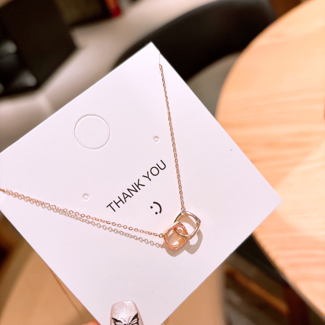 Solid Silver Necklace Ins Style Mother's Day Gold