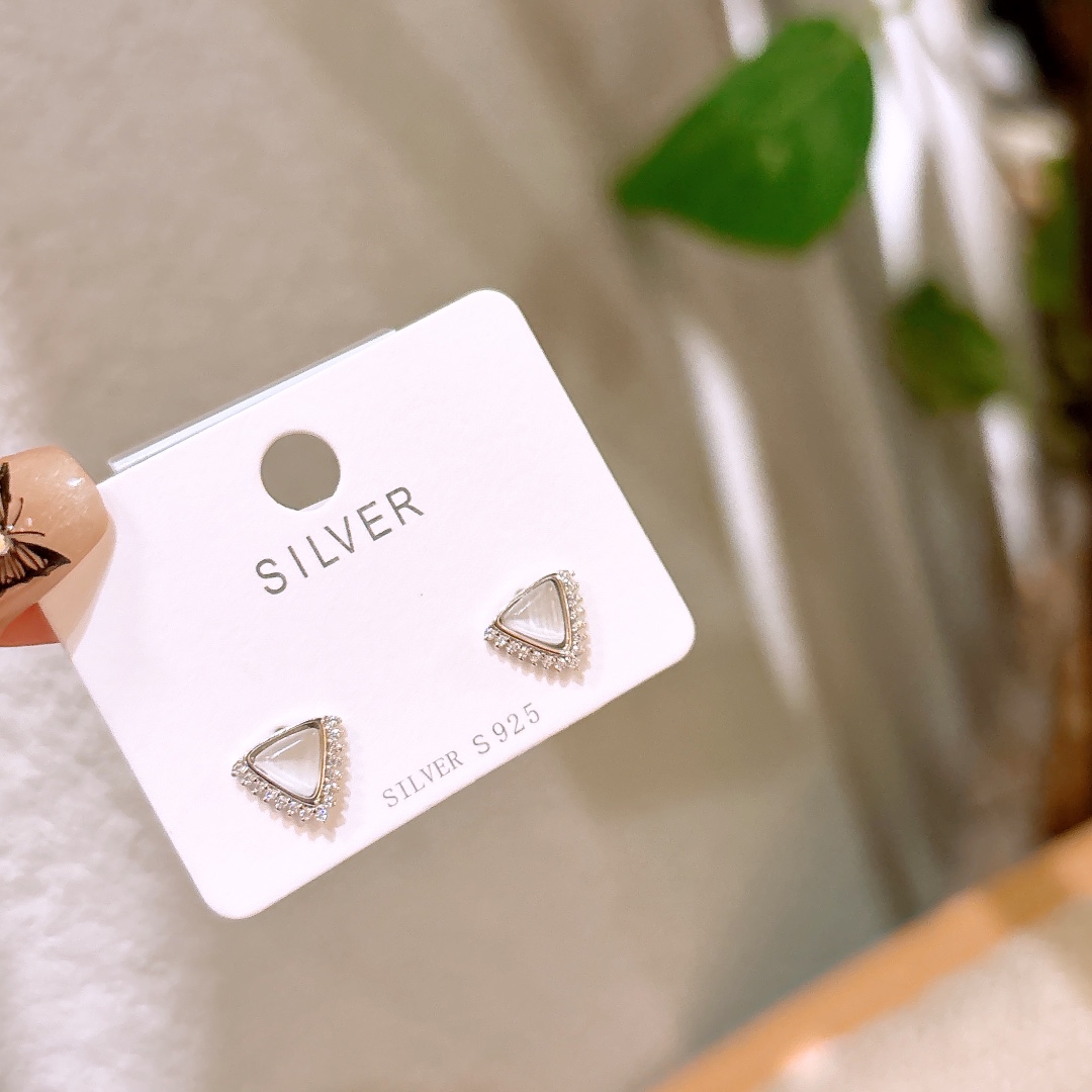 High Polish Silver Earrings Girly Graduation Silver