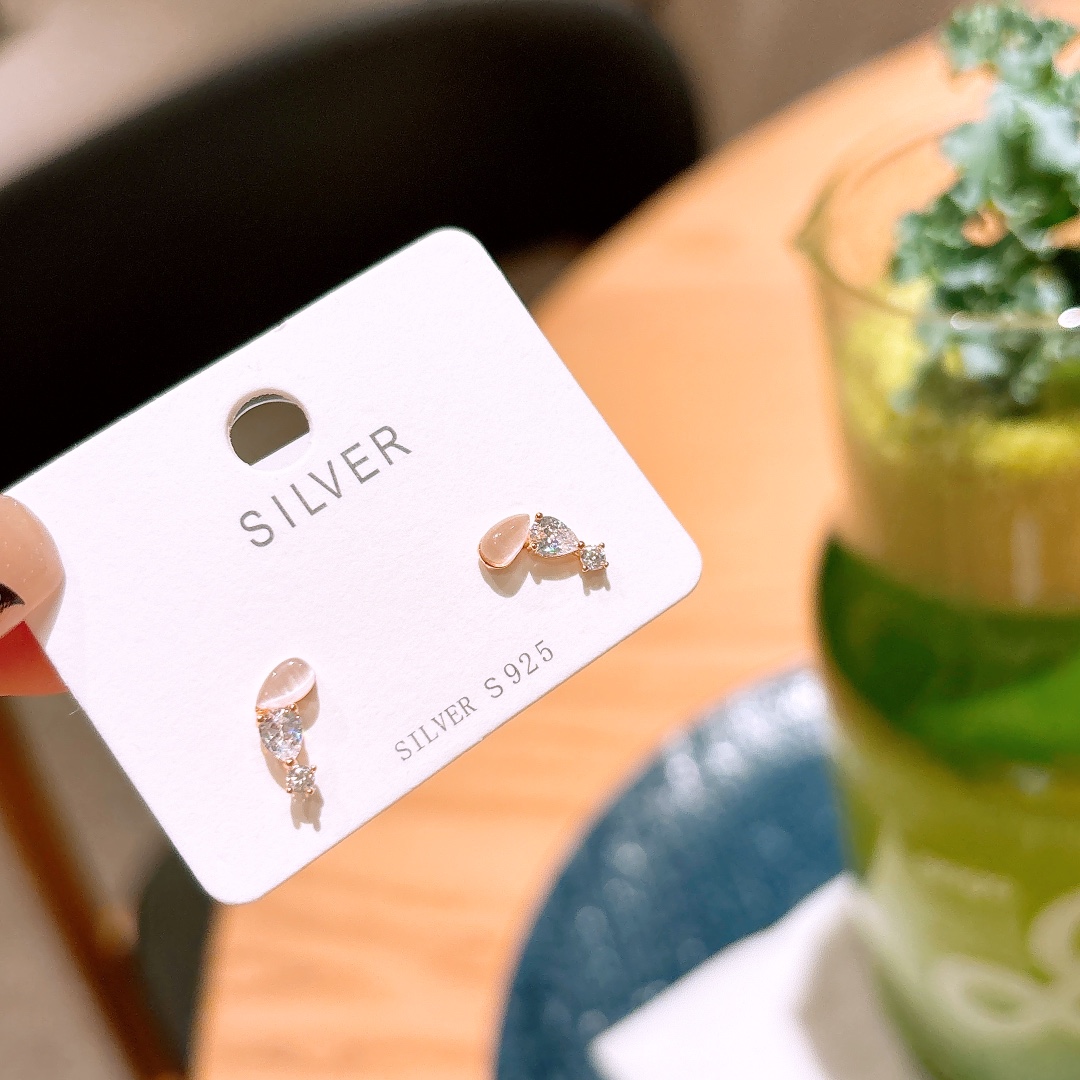 S925 Sterling Silver Earrings Artistic Father's Day Silver