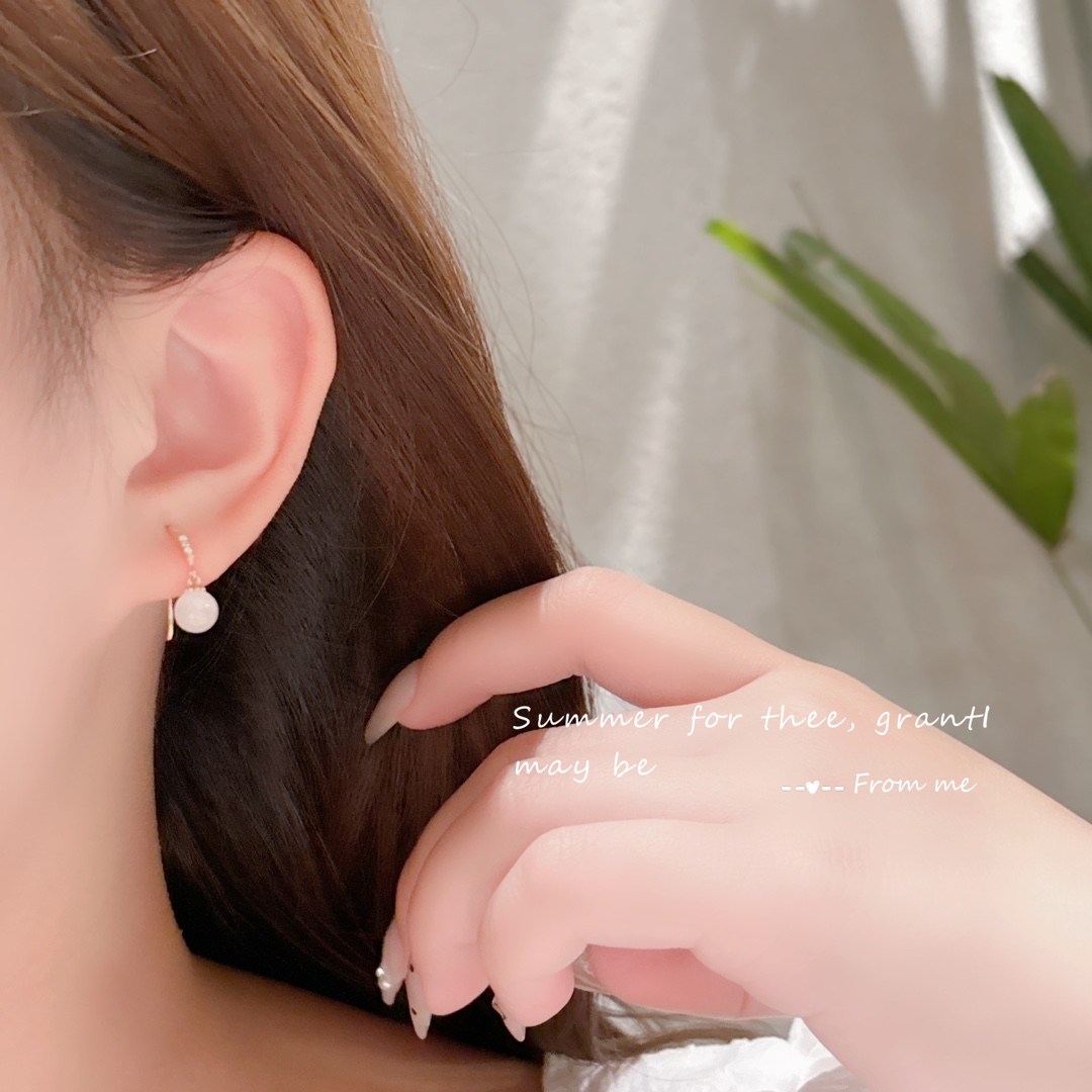 アーティスティックファインシルバードロップ＆スレッドイヤリングゴールド バレンタインデー