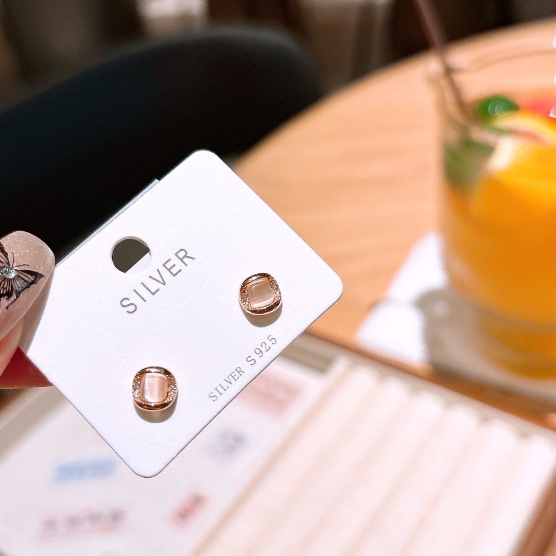 High Polish Silver Earrings Ethereal Valentine's Day Gold