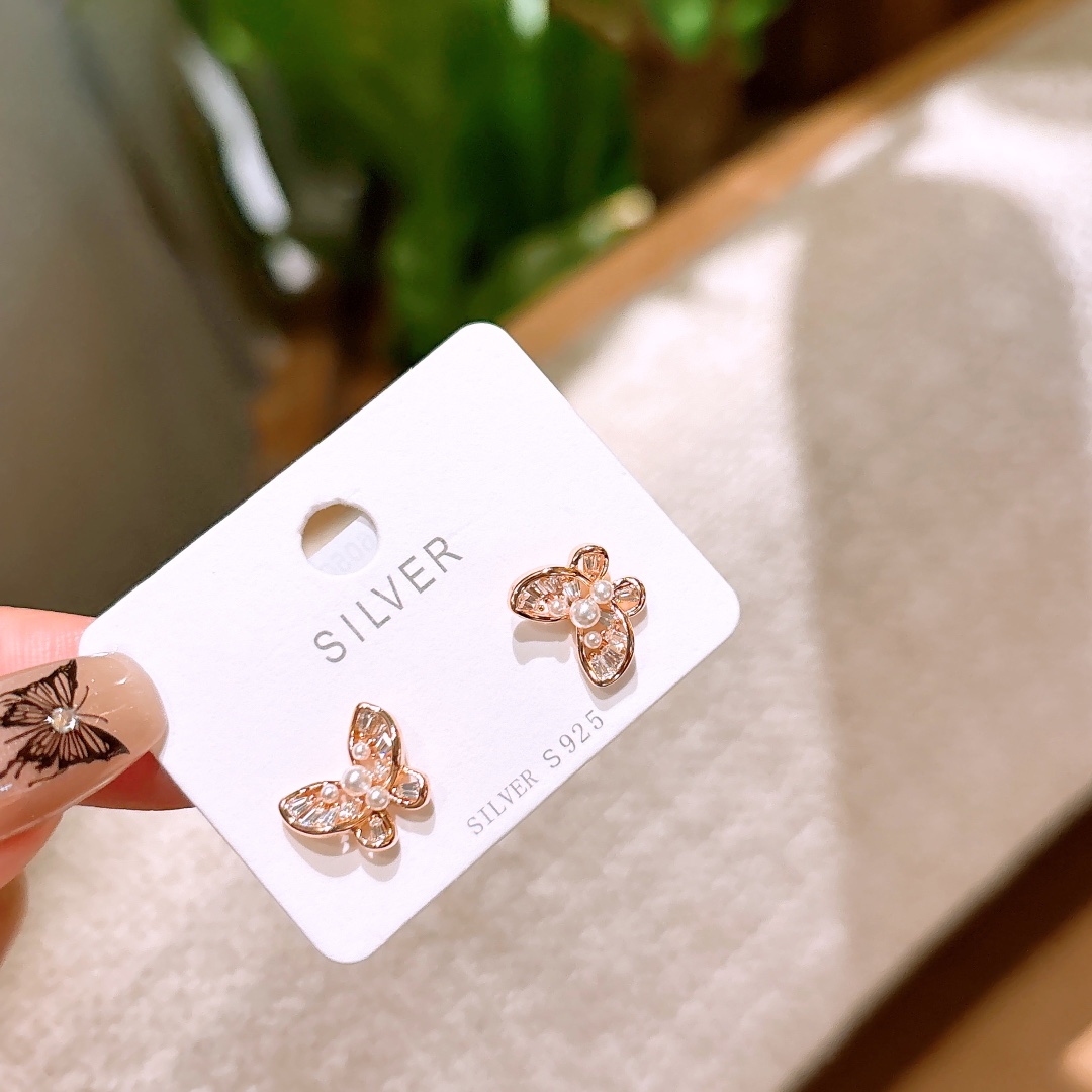 S925 Sterling Silver Earrings Sweet Bestie Gift Gold