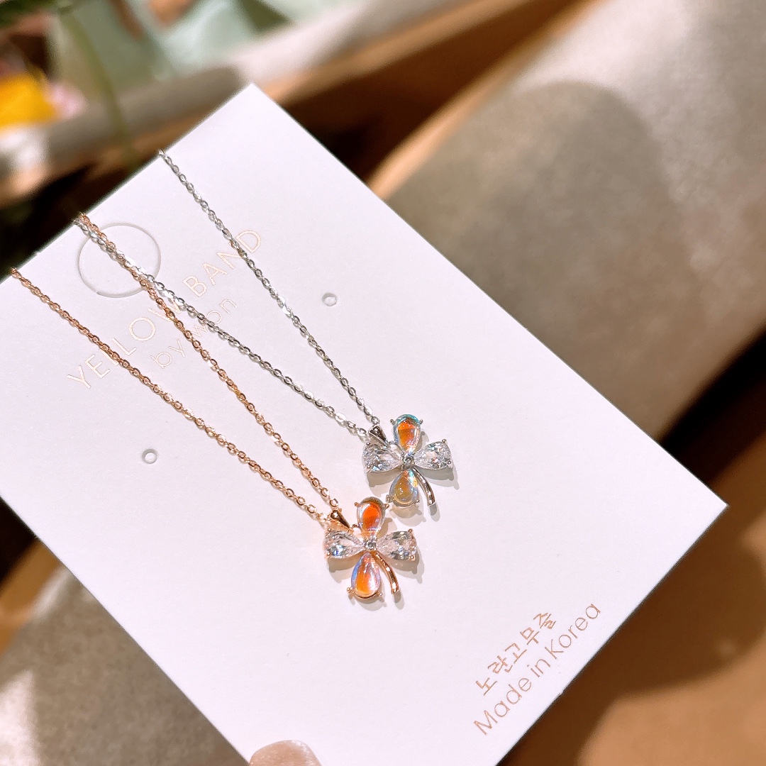 S925 Sterling Silver Necklace Light Luxury Party Gold