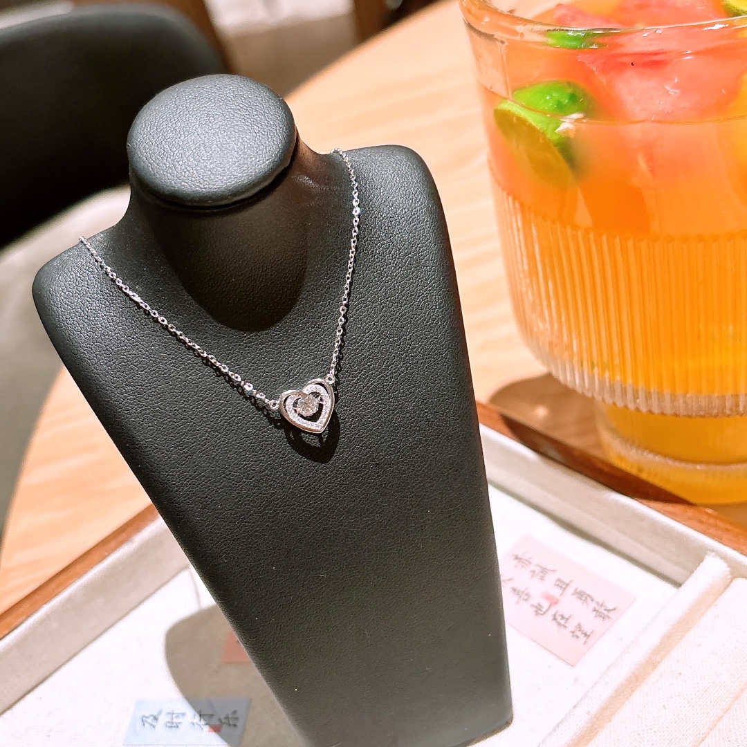 High Polish Silver Necklace Ethereal Office Silver