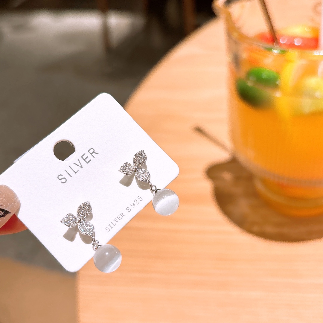 925 Silver Earrings Sweet Anniversary Gold