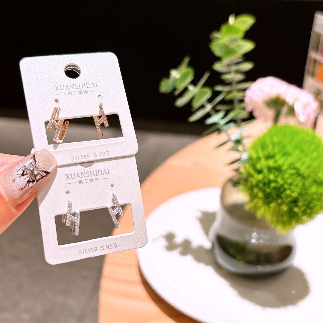 S925 Sterling Silver Ear Cuffs Forest Spring Festival Silver