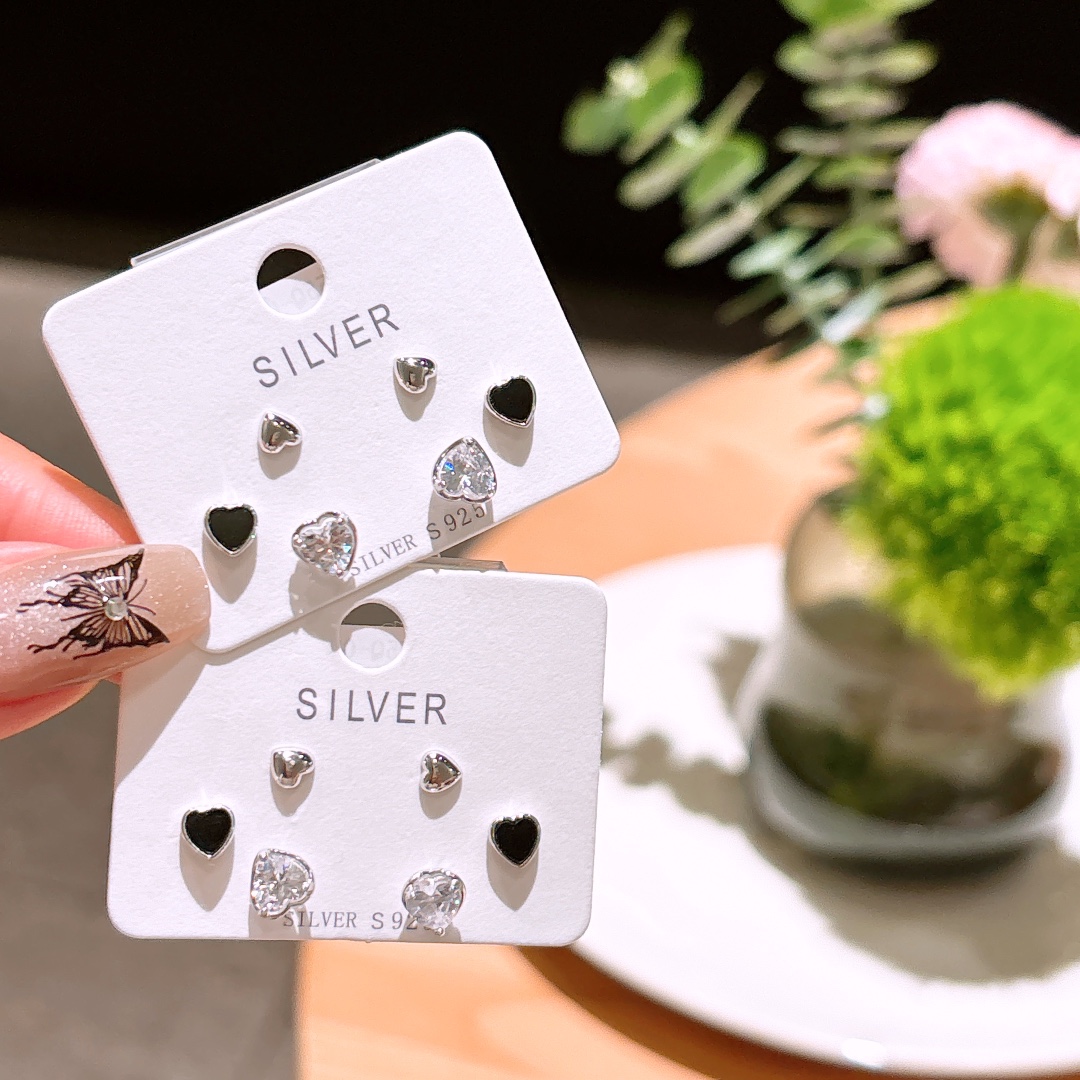 Hochglanzpoliertes Silber Ohrringe Süß Vatertag Gold