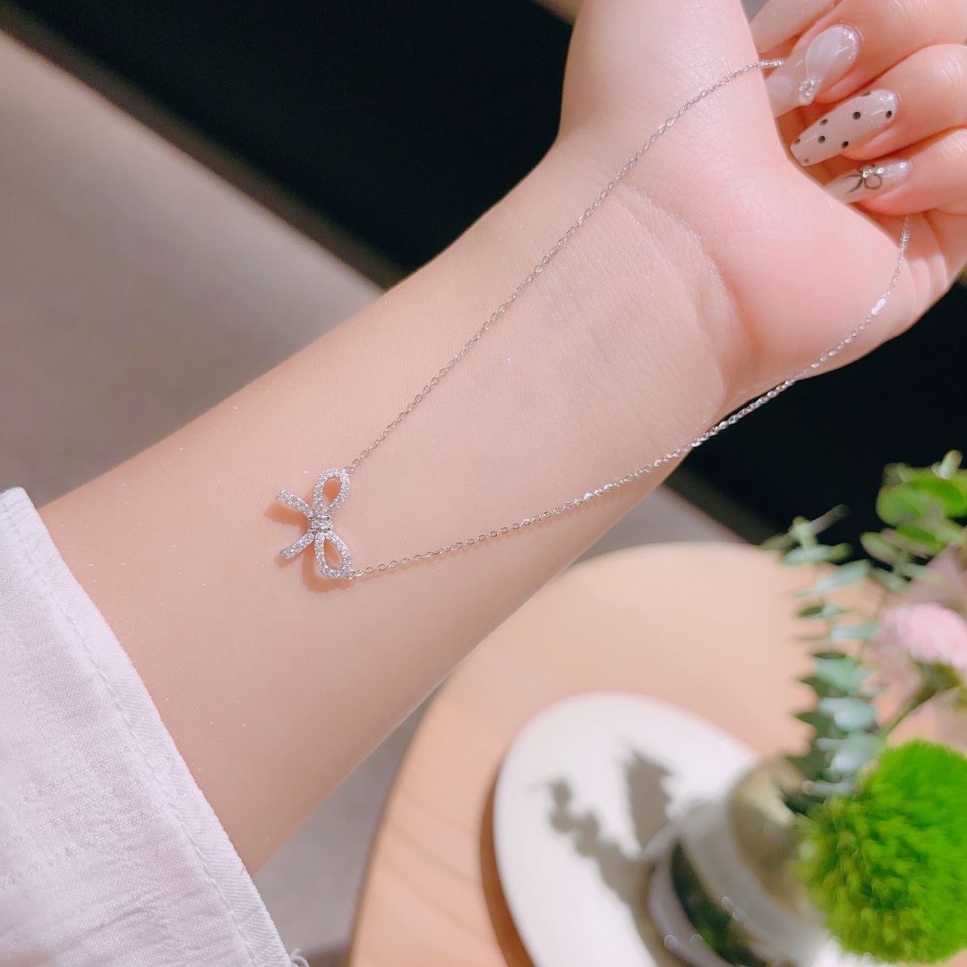 Solid Silver Moissanite Necklace Forest Mother's Birthday Gold