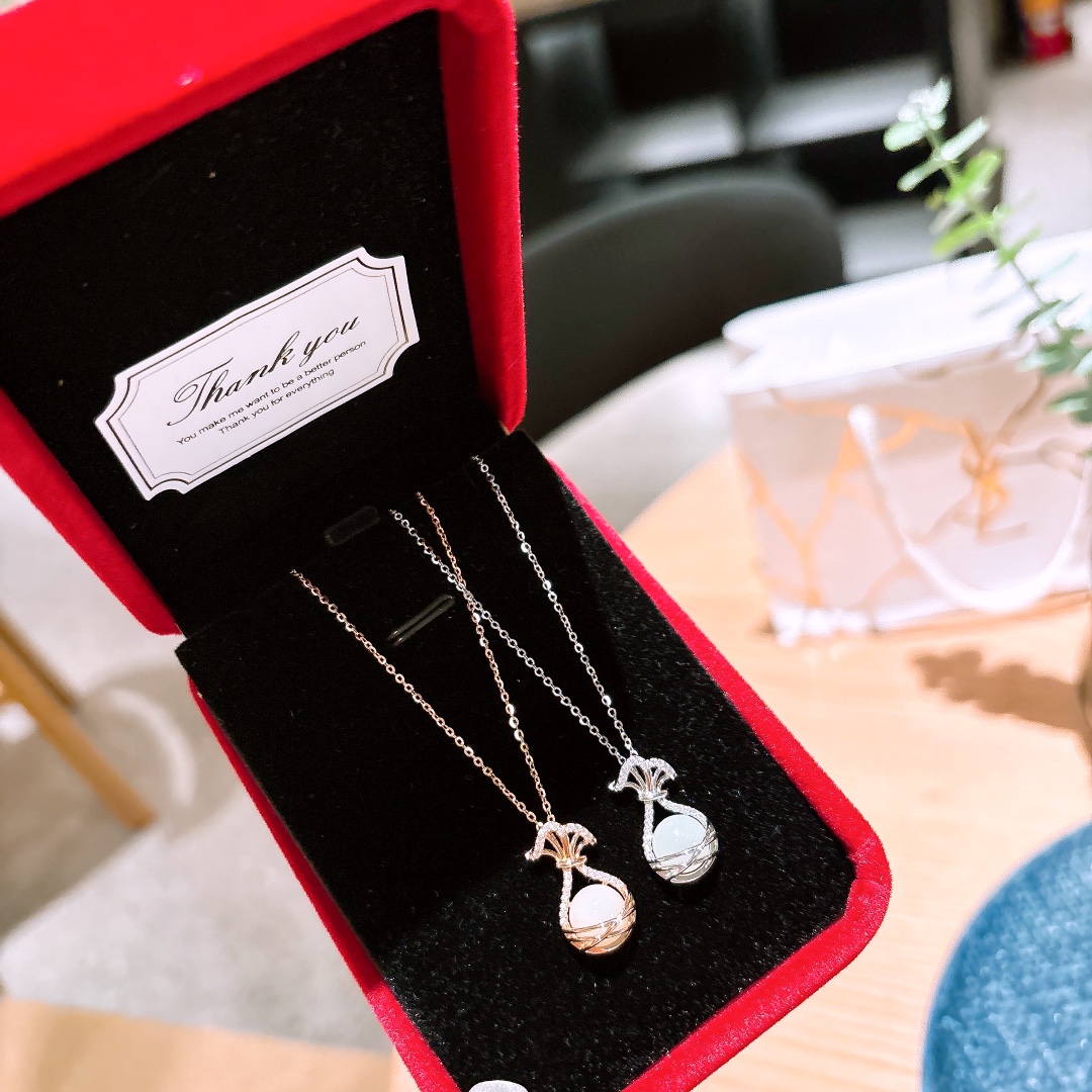 Hypoallergenic Silver Hetian Jade Necklace Delicate Bestie Gift Silver