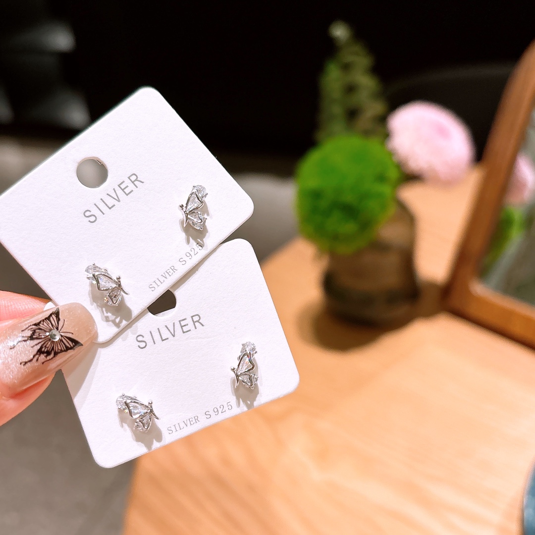 Fine Silver Earrings Fashion Wedding Gold