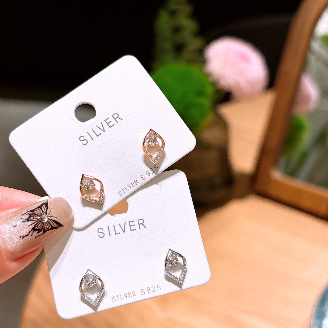 Hypoallergenes Silber Ohrringe Schick Frühlingsfest Gold