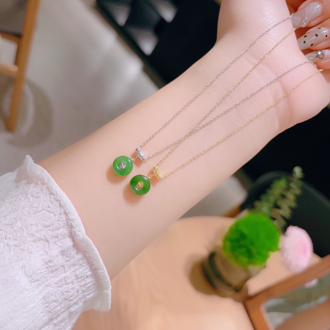 Solid Silver Jasper Necklace Girly Birthday Gold