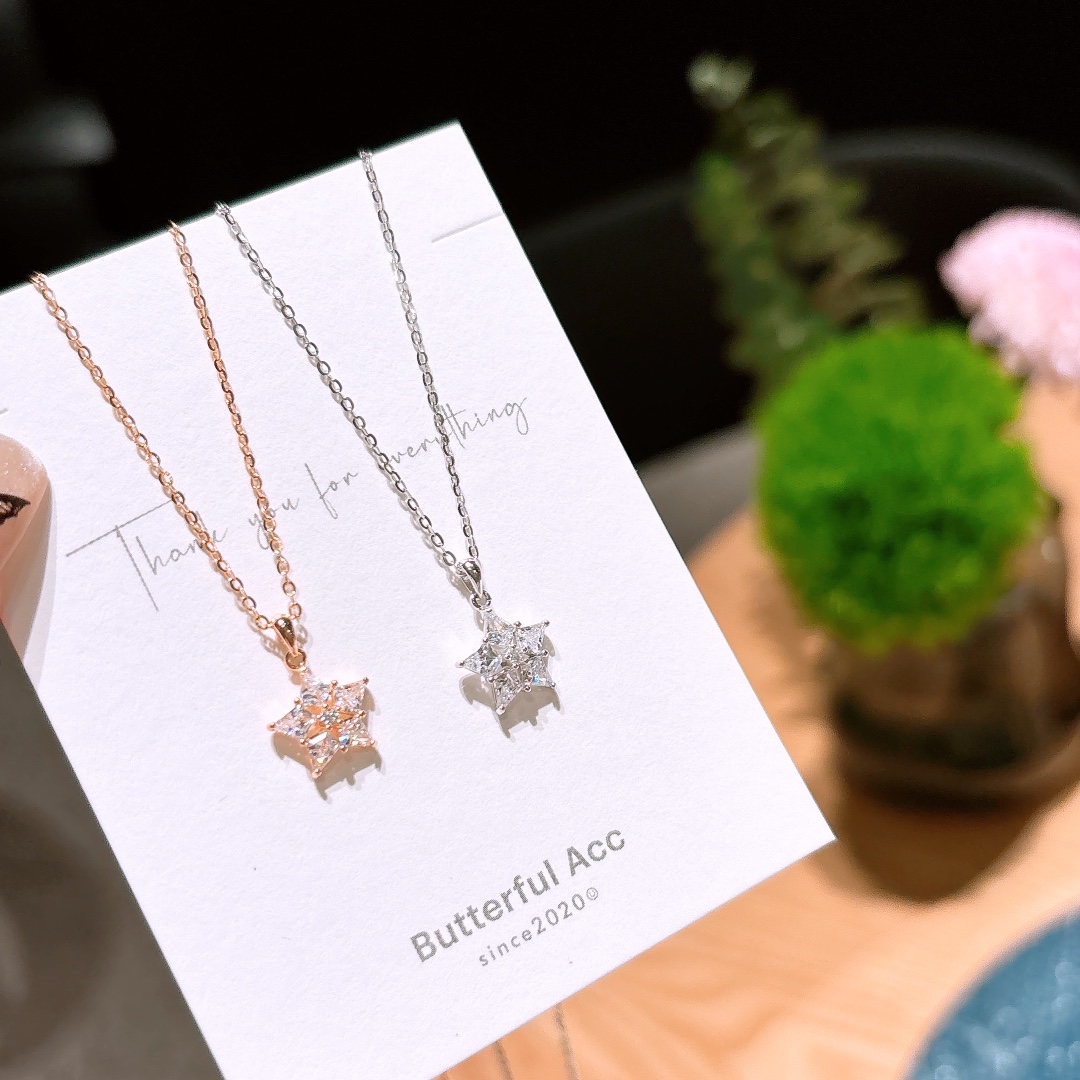 韓国風ニッケル無添加銀ネックレスシルバー 記念日