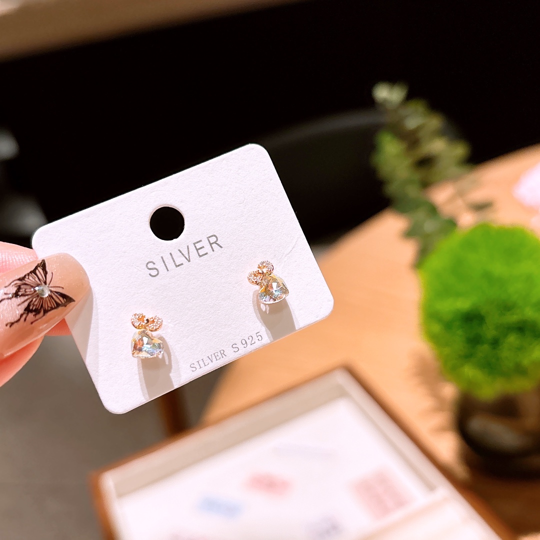 Solid Silver Earrings Ethereal Workplace Gold